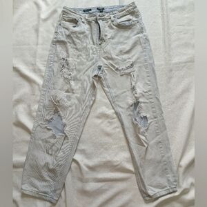 Wild Fable High Rise Distressed Jeans - Light Gray